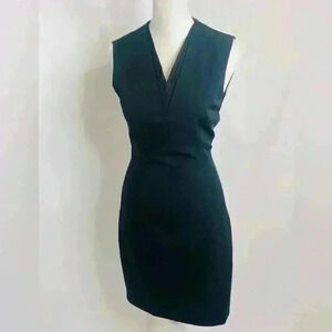 *NWOT* Ted Baker Saloted Dress in Black Wool blend sheath dress size 0.